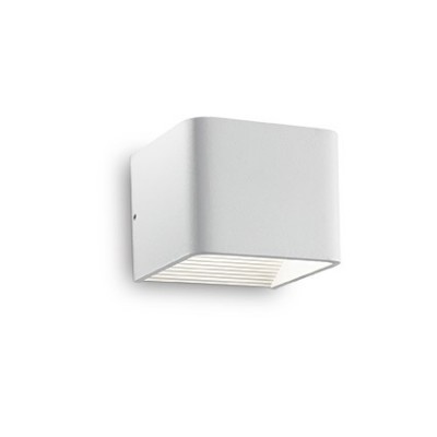 CAPS Přisazené nástěnné svítidlo, těleso hliník, tvar čtverec, povrch bílý mat, reflektor uvnitř, LED 12x0,5x5W, 680lm, 230V, tř.1, IP20, rozměry š=200mm, v=80mm, h=100mm, svítí nahoru/dolů