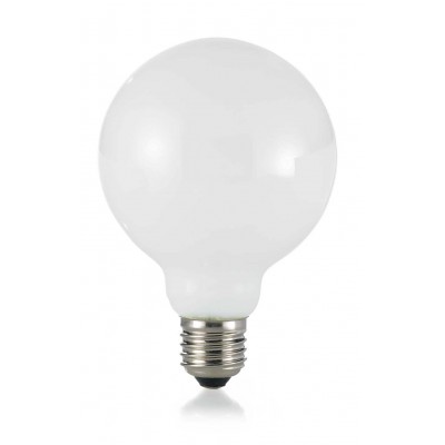 AAA E27 III LED žárovka, těleso kov šedostříbrná, krycí sklo bílá, LED 8W, E27, teplá 3000K, 810lm, Ra80, 230V, tř.1, rozměry d=60mm, h=105mm.