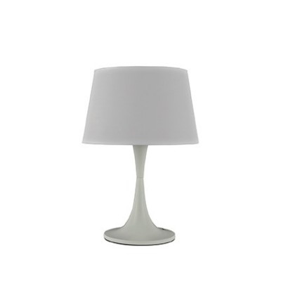 LAILA 1x60W E27 Stolní dekorativní lampa, základna kov, povrch bílá, stínítko PVC potaženo textilní látkou bílá, pro žárovku 1x60W, E27, 230V, IP20, tř.2, rozměry d=320mm, v=485mm