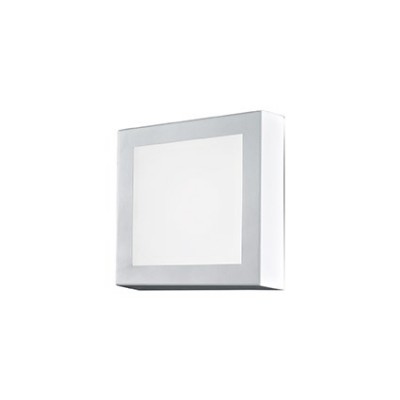 DESIRE  GX53 Stropní svítidlo, základna kov, tvar čtverec, povrch bílý matný lak, difuzor pískové sklo, 1x7W Gx53 LED, 230V, tř.1, IP20, rozměry š=200mm, v=50mm, h=200mm