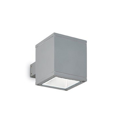 MANA SQ Nástěnné svítidlo venkovní, těleso hliník, povrch šedá, krycí sklo pyrex, pro žárovku 1x40W, G9, 230V, IP44, tř.1, rozměry 90x100x135mm, svítí nahoru/dolů