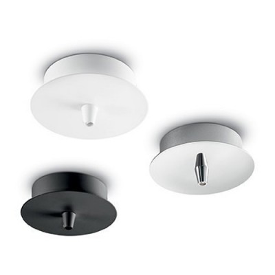 CEILING CUP 1 Stropní krytka pro 1 kabel, pro napájení svítidel, těleso kov, povrch bílá, černá, chrom, 230V, tř.1, d=100mm, h=40mm