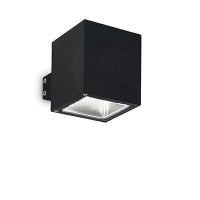 MANA SQ Nástěnné svítidlo venkovní, těleso hliník, povrch černá, krycí sklo pyrex, pro žárovku 1x40W, G9, 230V, IP44, tř.1, rozměry 90x100x135mm, svítí nahoru/dolů