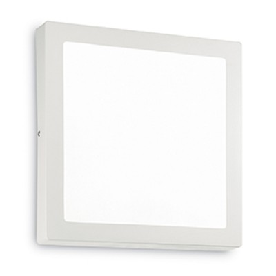 ABROMA SQUARE LED Stropní svítidlo, základna kov, povrch lak bílá mat, difuzor plast opál, LED 12W/18W/24W, teplá 3000K, 700lm/1050lm/1400lm, 230V, IP20, tř.1, rozměry dle typu