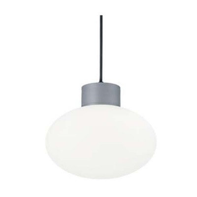 SNOUT BASE Venkovní závěs svítidla, těleso hliník, povrch šedá, pro žárovku 1x60W, E27, 230V, IP44, tř.1, rozměry d=90mm, h=45mm, vč závěs kabelu l=1005mm, lze zkrátit, POUZE ZÁVĚS DIFUZOR SAMOSTATNĚ