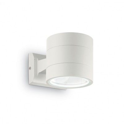 MANA R Nástěnné svítidlo venkovní, těleso hliník, povrch bílá, krycí sklo pyrex, pro žárovku 1x40W, G9, 230V, IP54, tř.1, rozměry d=110mm, h=110mm, svítí nahoru/dolů