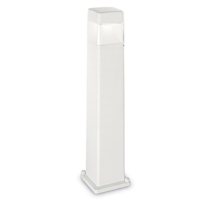 CERRI BIG 1x15W GX53 Sloupkové venkovní svítidlo, těleso plast, povch práškový lak bílá mat, difuzor sklo mat, pro LED 1x15W, GX53, 230V, IP44, tř.1. rozměry 175x175x800mm