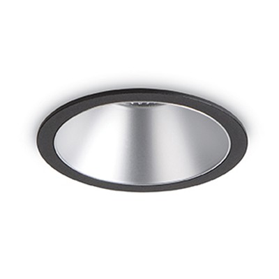 PUKA ROUND LED 11W/20W Stropní, podhledové svítidlo bodové, těleso hliník, povrch lak černá/stříbrná, krycí sklo čiré, LED 1x10W, teplá 3000K, 720lm, 230V, IP20, tř.2. rozměry d=85mm h=80mm