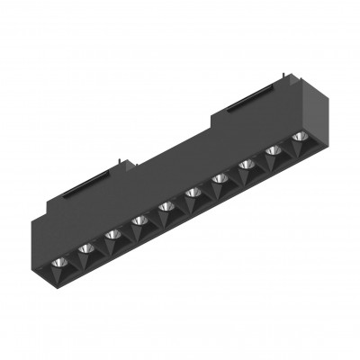 HENEF CLL 15W/29W, 48V, 35mm Bodové buňkové svítidlo pro kolejnicový systém,  těleso hliníkový profil, povrch černá, LED 15W/29W, teplá 3000K nebo neutrální 4000K, vyzař. úhel 35°, UGR<19, UGR<19, 48V, IP20, rozměry dle typu.