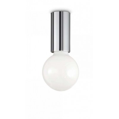 BRULOS Stropní přisazené svítidlo, těleso kov, povrch chrom, pro žárovku 1x60W, E27, 230V, IP20, tř.2, rozměry d=50mm, h=100mm.
