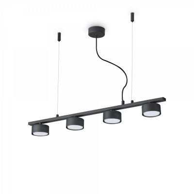 HALEK Závěsné svítidlo, základna kov, povrch černá, pro LED 4x15W, GX53, 230V, IP20, tř.2, rozměry 755x40x85mm, závěsný kabel l=2190mm lze zkrátit.