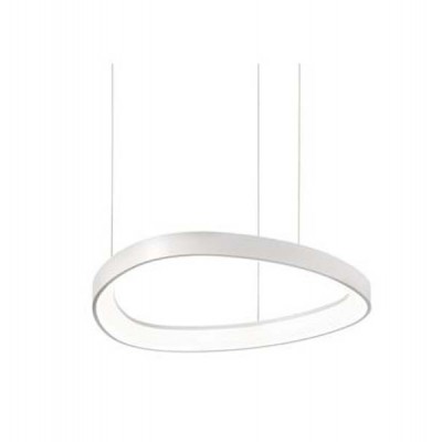HAMR HL Závěsné svítidlo, těleso kov, povrch bílá, difuzor plast opál, LED 55W, 6200lm, teplá 2700K, 230V, IP20, tř.1, rozměry d=810mm, vč závěs lanka l=1800mm, lze zkrátit.