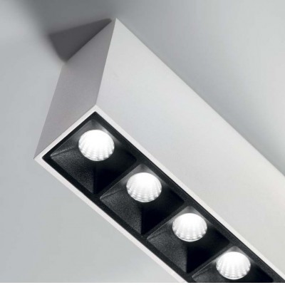 GETINGEN CB 12W Stropní přisazené bodové buňkové svítidlo, těleso hliník, povrch bílá mat, LED 12,5W, teplá 3000K, 1100lm, UGR<19, Ra80, 230V, IP20, tř.2, rozměry 135x80x35mm.