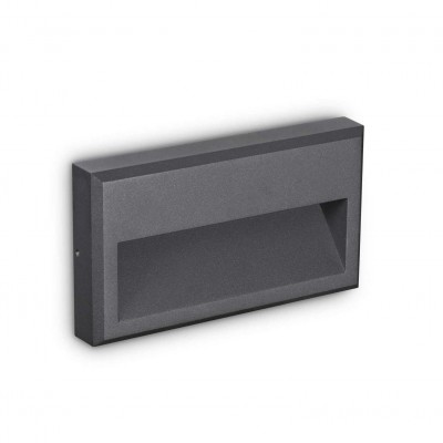 HOFHEM I Venkovní nástěnné svítidlo, těleso hliník, povrch černá antracit, difuzor sklo, LED 6W, teplá 3000K, 490lm, 230V, IP65, tř.1, rozměry 225x130x35mm.