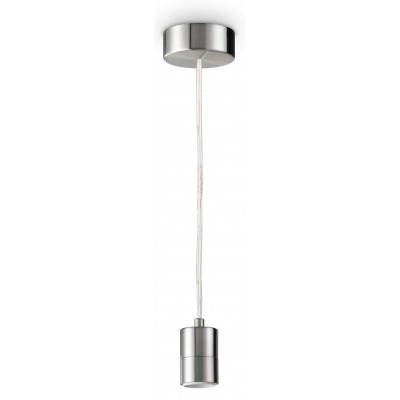 CLIOS HL Závěsný kabel s objímkou, základna kov, povrch nikl, pro žárovku 1x60W, E27, 230V, IP20, tř.2, rozměry d=45mm, závěsný kabel l=2145mm lze zkrátit, stínítko SAMOSTANĚ