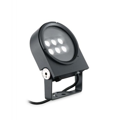 BARCO 15W IP65 Venkovní svítidlo, reflektor světlomet, nastavitelný směr svícení, těleso hliník, povrch černá antracit, LED 15W, 1200lm, teplá 3000K, vyzař. úhel 30°, 230V, IP65, rozměry d=130mm, h=200mm.