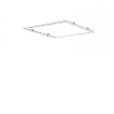 MR125 Rám, pro podhledovou montáž LED panelů 595x595mm do sádrokartonu, bezšroubový, materiál kov, povrch bílá, rozměry 625x625x24mm