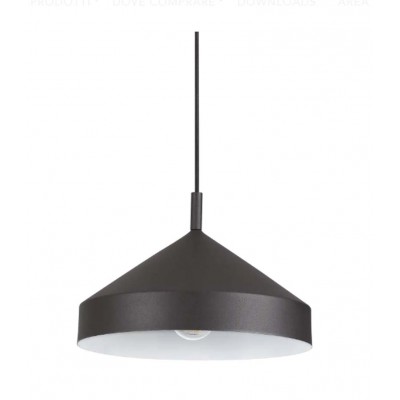 RELAXO 1x60W E27 Závěsné svítidlo, těleso kov, povrch černá, pro žárovku 1x60W, E27, 230V, IP20, tř.2, rozměry d=300mm, h=150mm, vč závěs kabelu l=2150mm, lze zkrátit.