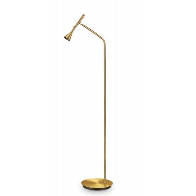 RENUNTIO FL 4,5W Stojací lampa, těleso kov, povrch mosaz, LED 4,5W, 280lm, teplá 3000K, 230V, IP20, rozměry d=280mm, h=1510mm, vypínač na kabelu.