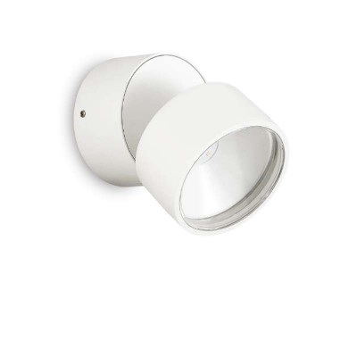REVOCO WL R 7W IP54 Nástěnné venkovní svítidlo, nastav. směr svícení, těleso hliník, povrch bílá, difuzor sklo opál, LED 7W, neutrální 4000K, 610lm, 230V, IP54, tř.1, rozměry d=90mm, h=85mm.