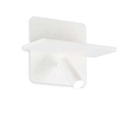 ADAMKO WL 10W USB Nástěnné bodové svítidlo s nepřímým svícením, nastav směr svícení, těleso hliník, povrch bílá, LED 10W, 1150lm, teplá 3000K, 230V, IP20, tř.1, rozměry 180x120x140mm, vč USB připojení.