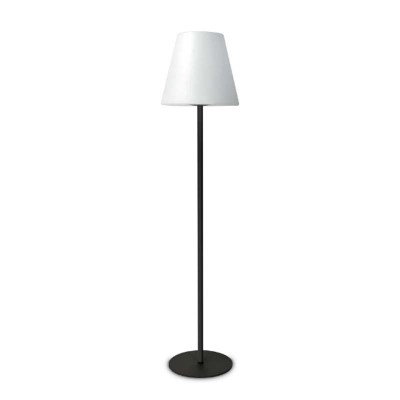 REACE FL 1x42W, IP44 Stojací venkovní lampa, těleso kov, povrch černá antracit, difuzor plast opál, pro žárovku 1x42W, E27, IP44, rozměry d=347mm, h=1536mm.
