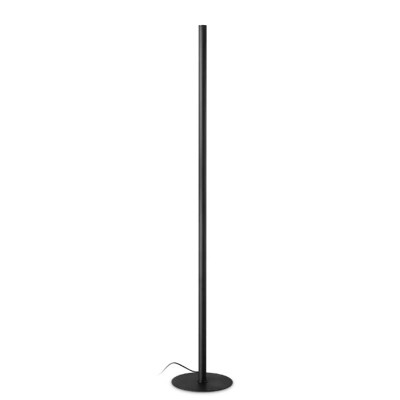 WOLVER FL 24W Stojací lampa, těleso kov, povrch černá/bílá, krycí sklo čiré, LED 24W, 2750lm, teplá 3000K, stmívání, 230V, IP20, tř.2, rozměry d=300mm, h=1800mm, svítí nahoru.