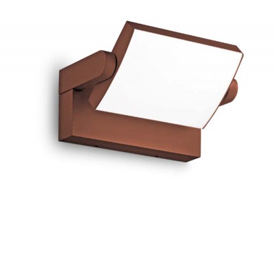 INFLIGO 20,5W IP54 Nástěnné venkovní svítidlo, nastav. sklon svícení, těleso hliník, povrch kávová, dif plast opál, LED 20,5W, 2300lm, teplá 3000K, 230V, IP54, tř.1, rozměry 212x100x165mm