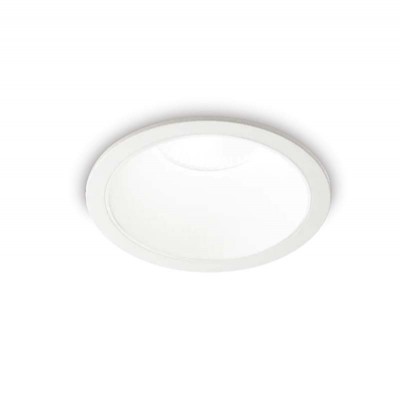 PUKAS R 11W IP65 Podhledové venkovní svítidlo bodové, těleso hliník, rámeček bílá, reflektor bílá, LED 11W, 950lm, teplá 3000K, Ra90, 230V, IP65, rozměry d=85mm, h=80mm.