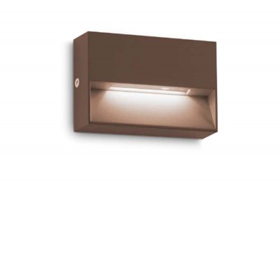 REPET RC 1,5W IP65 Nástěnné venkovní svítidlo, těleso hliník, povrch kávová, dif plast, LED 1,5W, 160lm, teplá 3000K, 230V, IP65, tř.2, rozměry 100x65x30mm, svítí dolů.