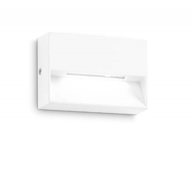 REPET RC 1,5W IP65 Nástěnné venkovní svítidlo, těleso hliník, povrch bílá, dif plast, LED 1,5W, 160lm, teplá 3000K, 230V, IP65, tř.2, rozměry 100x65x30mm, svítí dolů.