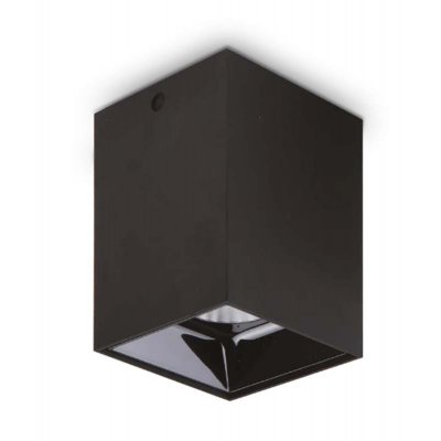 GOTHA SQ 25W Stropní, přisazené bodové svítidlo, těleso hliník, povrch černá/bílá, LED 25W, 2350lm, teplá 3000K, vyzař. úhel 33°, Ra90, 230V, IP20, rozměry 97x97x120mm.
