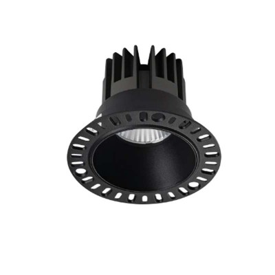 PUKAS R 11W Stropní podhledové svítidlo bodové bezrámečkové, těleso hliník, povrch bílá/černá, LED 11W, 950lm, teplá 3000K, Ra90, 230V, IP40, rozměry d=100mm, h=77mm.
