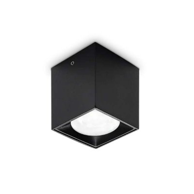 GOTHA SQ 5W Stropní, přisazené bodové svítidlo, těleso hliník, povrch černá/bílá, LED 5W, 370lm, teplá 3000K, vyzař. úhel 40°, Ra90, 230V, IP20, rozměry 42x42x52mm.