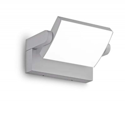 INFLIGO 20,5W IP54 Nástěnné venkovní svítidlo, nastav. sklon svícení, těleso hliník, povrch světle šedá, dif plast opál, LED 20,5W, 2300lm, teplá 3000K, 230V, IP54, tř.1, rozměry 212x100x165mm