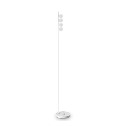 KARTZ FL 12W Stojací lampa, základna kov, barva bílá, difuzor plast opál, LED 12W, 1000lm, teplá 3000K, 230V, IP20, tř.2, rozměry d=220mm, h=1550mm.