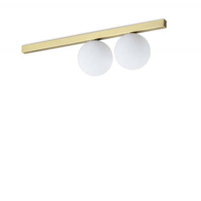 VEDY PL 2x4W G9 Stoprní přisazené svítidlo, těleso kov, povrch mosaz, difuzor sklo opál, pro žárovku 2x4W, G9, 230V, IP20, tř.2, rozměry 557x150x120mm.
