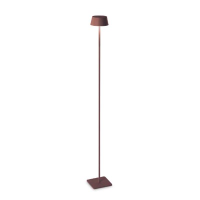 KORYTE FL 1,5W Stojací venkovní lampa, těleso kov, povrch černá/kávová/bílá, difuzor plast opál, LED 1,5W, 230lm, teplá 3000K, dotykové stmívání, nabíjení USB-C, výdrž cca 7 hodiny, IP54, rozměry d=140mm, h=1150mm.