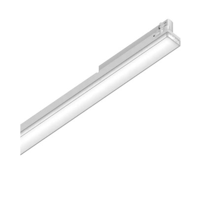REGEST III 21W Svítidlo do 3F lišty, těleso hliník, povrch bílá, dif. plast opál, LED 21W, 2550lm, teplá 3000K, vyzař. úhel 125°, Ra90, 230V, IP20, rozměry 565x58x32mm.
