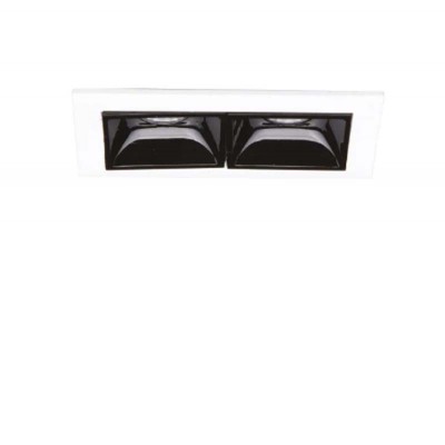 FIRMAN II 5,5W Stropní podhledové bodové buňkové svítidlo, těleso hliník, povrch černá, rámeček bílá, LED 5,5W, 340lm, teplá 2700K, Ra80, 230V, IP20, tř.2, rozměry 74x48x45mm.