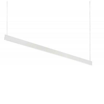 PUKO 35W UGR<19 Závěsné svítidlo, těleso hliník, povrch bílá, dif plast opál, LED 35W, 2900lm, teplá 3000K, vyzař. úhel 110°, 230V, IP20, tř.1, UGR<19, rozměry 1200x95x9mm, vč lankového závěsu l=1600mm lze zkrátit.