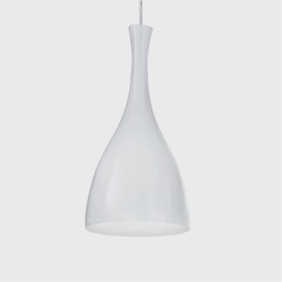 CASTRO Závěsné svítidlo, základna kov, povrch chrom, difuzor sklo barva vnější bílá, vnitřní bílá, pro žárovku 1x60W, E27, 230V, IP20, d=200mm, h=460, závěs l=1520mm, lze zkr