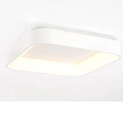 DAMA PL 47W, TUYA-Z Stropní svítidlo, kov, černá, dif opál, LED 47W, 3290lm, smart TUYA Matter, Zigbee 3.0., dálk ovl Beacon, nebo mob. tel. CCT nast teplota teplá 2700K-denní 6500K, stmív, 230V, 600x600x125mm