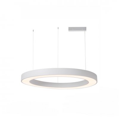 LED 68W Tuya ZigBee CCT Závěsné svítidlo, kov, bílá, dif plast opál, LED 68W, 4620lm, smart TUYA, Zigbee 3.0, dálk ovl. (souč.) nebo tel. CCT nast teplota teplá 2700K - denní 6500K, stmív., d=950mm, vč. záv. lank l=1200mm.