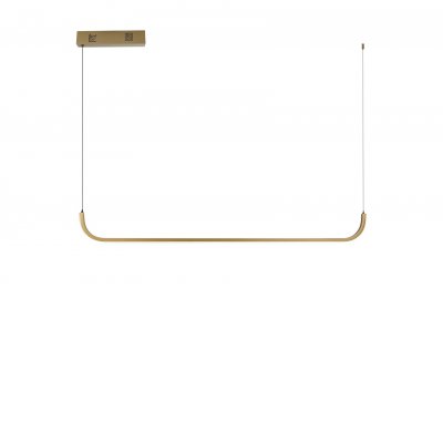 LED 26W Tuya ZigBee CCT Závěsné svítidlo, kov, zlatá, dif plast opál, LED 26W, 1820lm, smart TUYA, Zigbee 3.0, dálk ovl. (souč.) nebo tel. CCT nast teplota teplá 3000K-denní 6000K, stmív, 1200x20mm, vč. záv. lank l=1500mm.
