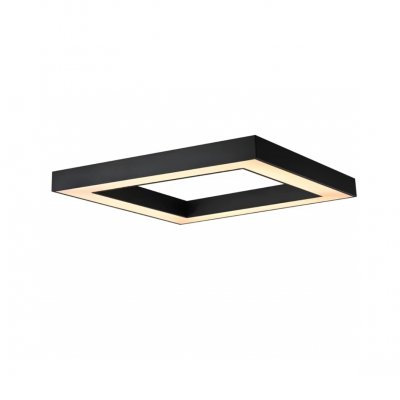 PL 60W TUYA-Z Stropní svítidlo, základna kov, povrch bílá/černá, dif plast opál, LED 60W, 4200lm, dálk ovl. (včetně), nebo tel. TUYA Zigbee, nast CCT  teplá 2700K-denní 6500K, stmív., Ra80, 230V, IP20, rozměry 800x70x800mm.