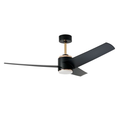 Venti 18W Tuya-WiFi Stropní ventilátor s osvětlením, kov, černá/bílá + stříbrná/růžové zlato, dif plast opál, LED 18W, smart TUYA, WiFi, dálk ovl (včetně). nebo tel. CCT nast. teplá 3000K-denní 6000K, 230V, rozměry d=1320mm, h=350mm