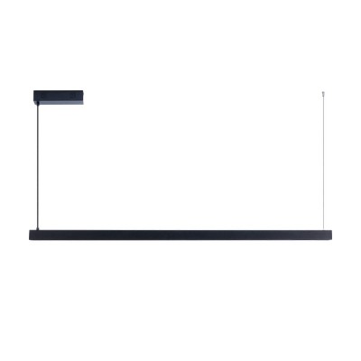 LED 44W Tuya WiFi CCT Závěsné svítidlo, kov, černá a dřevo černé, LED 44W, 5683lm, dálk ovl. Beacon (včetně), nebo tel. TUYA WiFi, nast CCT  teplá 2700K-denní 6500K, stmív., 230V, IP20, 2020x50x31mm, vč záv. lanka l=2000mm