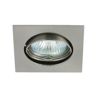 RECO V-CM Vestavné svítidlo čtvercové výklopné +-15°, těleso hliník, povrch chrom mat, 50W, Gx5,3, 12V, IP20, 81x81x80mm, symbol "F" montáž na hořlavý podklad max 35W