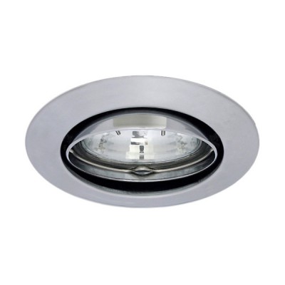 ATAS 35 Vestavné bodové svítidlo výklopné +-15°, těleso hliník, povrch chrom mat, 35W, G4 MR11, 12V, IP20, d=64mm, h=100mm, symbol "F" montáž na hořlavý podklad max 3